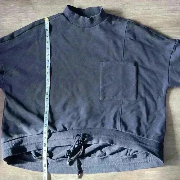 Nap Loungewear Women’s Drawstring High Neck Hem Cotton Sweatshirt sz M - Picture 4 of 7